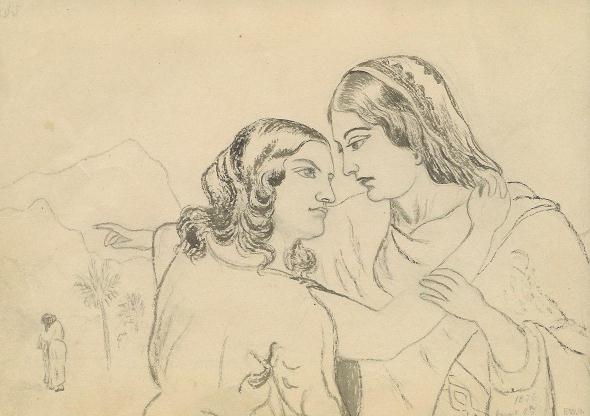 sketch 35 : women embrace 