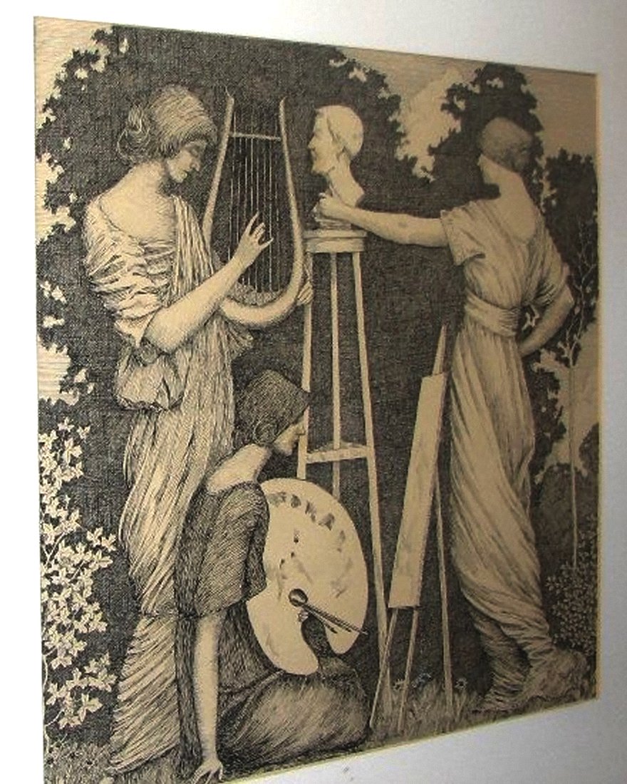 Art Nouveau drawing by Frederick Jr